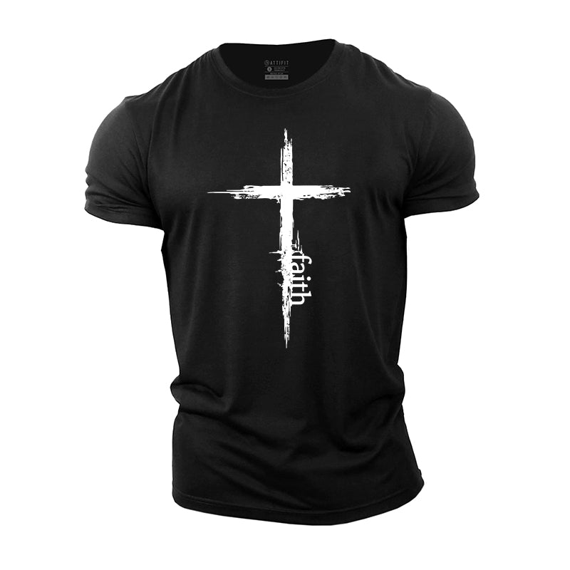 Cross Faith Cotton Men's T-Shirts
