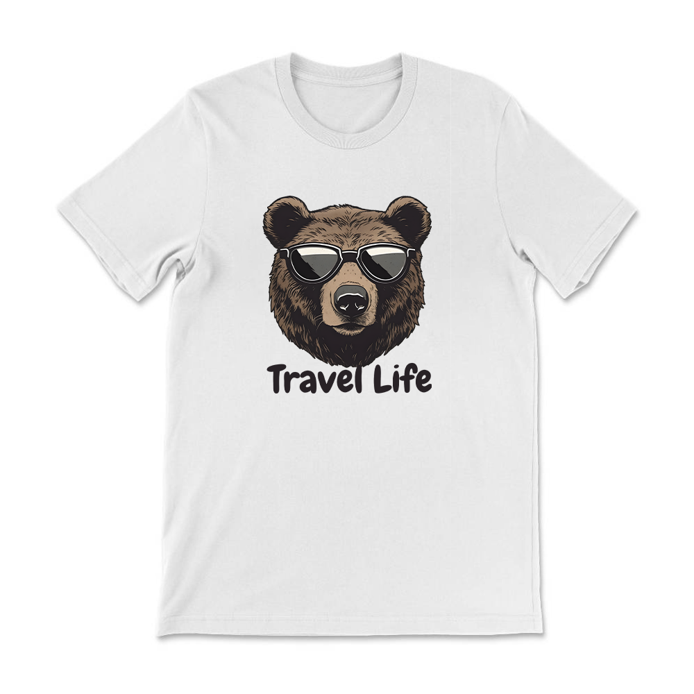 A Bear’s Travel Life Cotton Tee