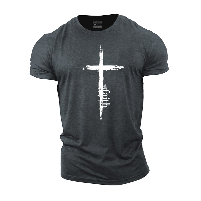 Cross Faith Cotton Men's T-Shirts