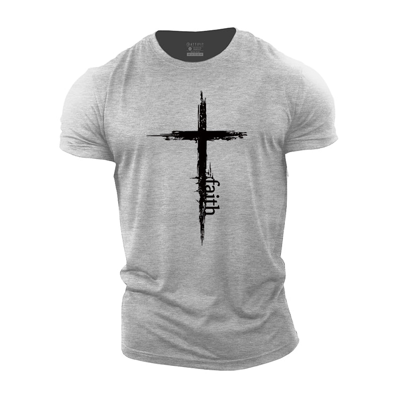 Cross Faith Cotton Men's T-Shirts