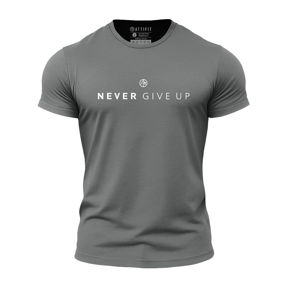 Never Give Up Athletic T-Shirt