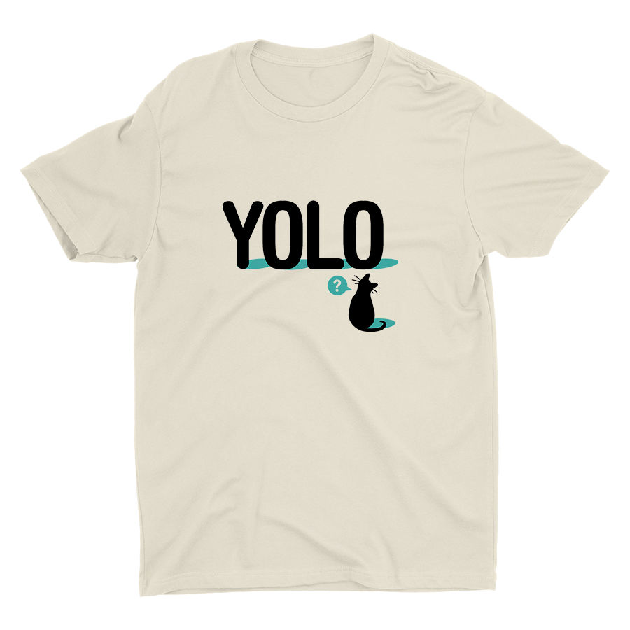 A Cat With YOLO Cotton Tee