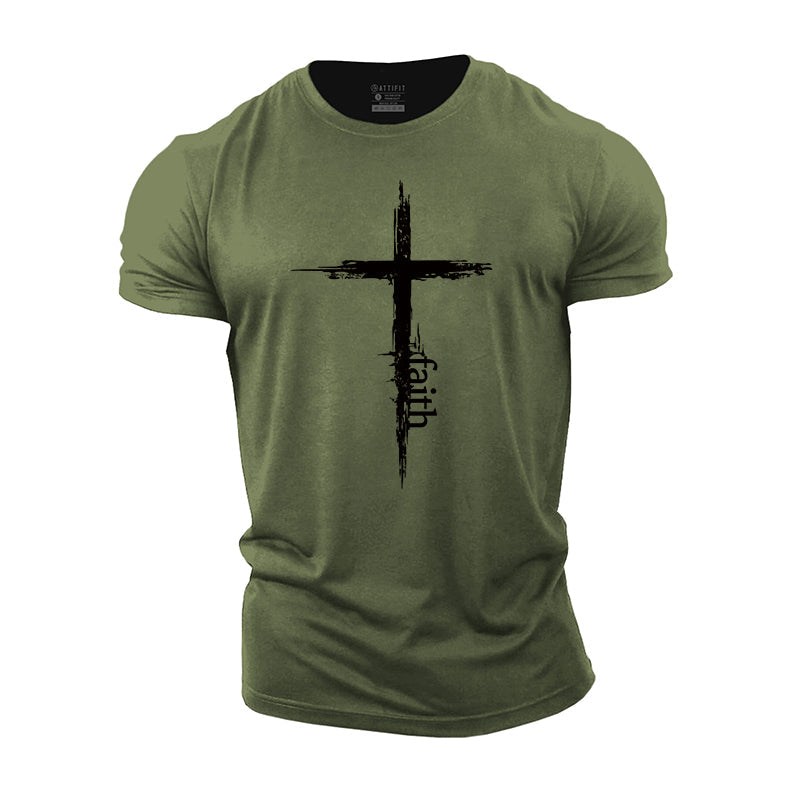 Cross Faith Cotton Men's T-Shirts