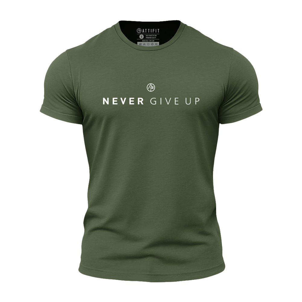 Never Give Up Athletic T-Shirt