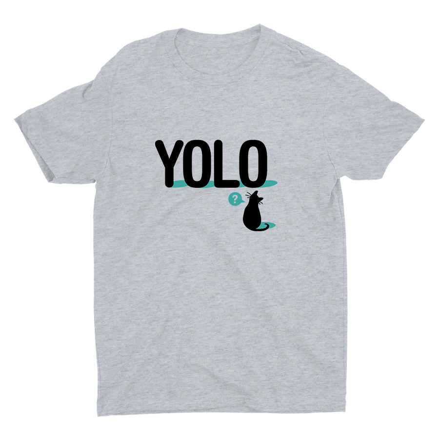 A Cat With YOLO Cotton Tee