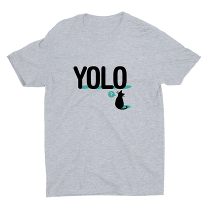 A Cat With YOLO Cotton Tee