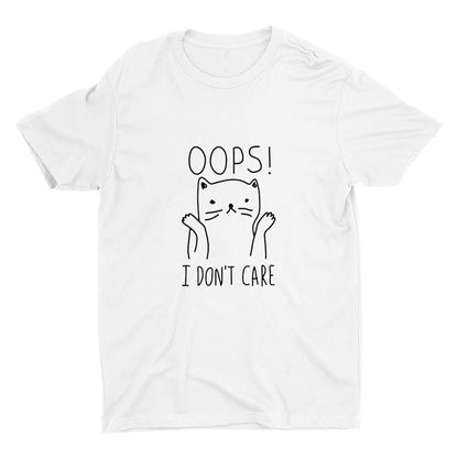 "Oops, I Don't Care" Cotton Tee